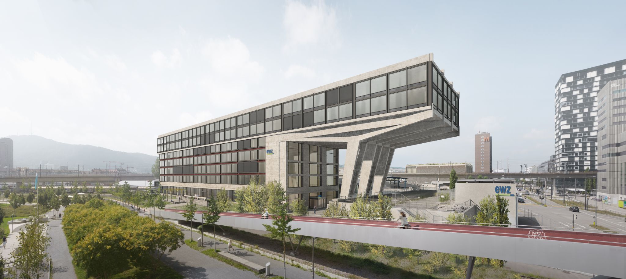 ewz Herdern: Betriebsgebäude im Rohbau und energetisch erneuert